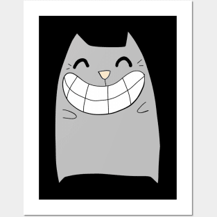 happy cat and happy to see you Posters and Art